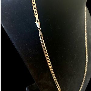 10k Gold Italy Diamond Cut, Cuban Link Necklace Chain 20”, 4mm - 10K Gold